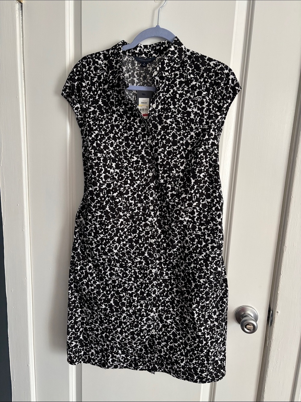 Tommy Hilfiger Black and White Floral Shift Dress